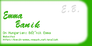 emma banik business card